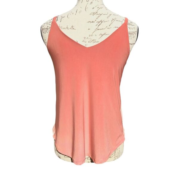 Lulus -1606 Loops-y Daisy Coral Orange Faux Wrap Top Sleeveless‎ Small - Picture 6 of 12